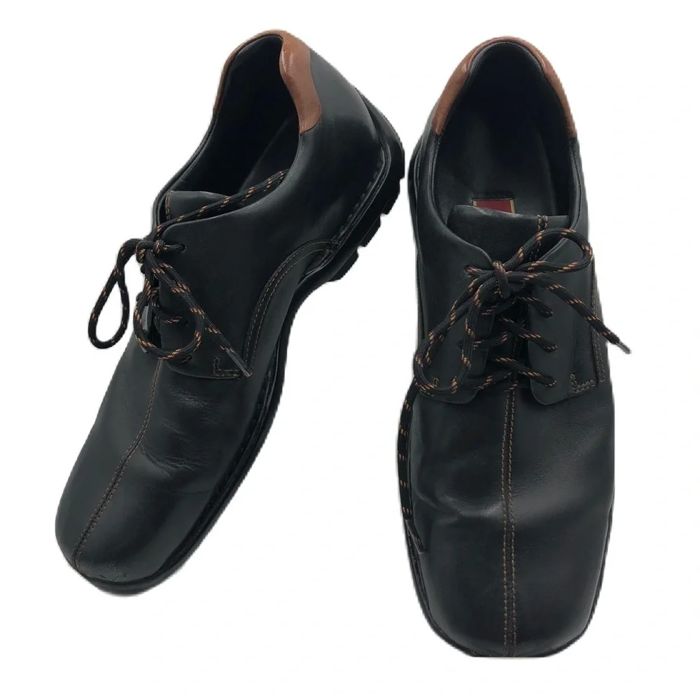 Cole Haan Men's Black Square Toe Lace Up Business Casual Comfort Size 9.5M